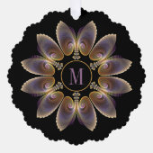 Abstract Angel Wings Mandala Fractal Monogram Ornament Kaart (Voorkant)