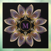 Abstract Angel Wings Mandala Fractal Monogram Raamsticker (Vel 3)