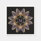 Abstract Angel Wings Mandala Fractal Monogram Servet (Voorkant)