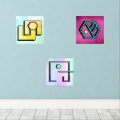 Abstract Angles Muurkunst Sets (Houten vloer)