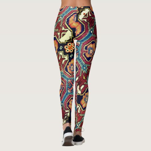 Abstract Antiek-Oriental Rug Design Leggings (Achterkant)