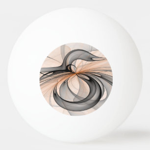 Abstract Antraciet Grijs Sienna Moderne Fractale K Pingpongballen