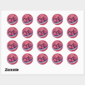 Abstract Apples Ronde Sticker (Vel)