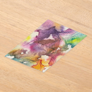 Abstract Aquarel Acryl Uitnodigingen