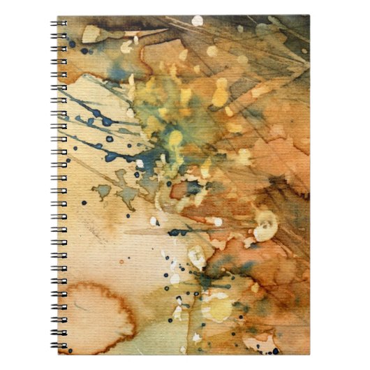 Abstract aquarel en oude achtergrond notitieboek (Voorkant)