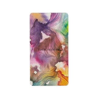 Abstract Aquarel Etiket
