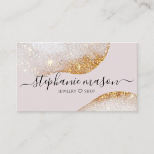 Abstract Aquarel Goud Glitters Elegant Modern Visitekaartje