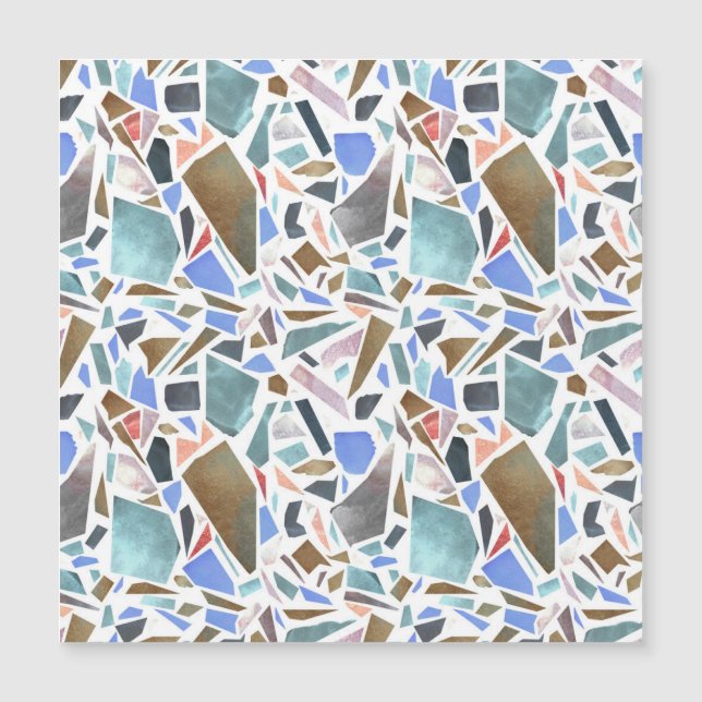 Abstract aquarel: handgetekende witte achtergrond. (Voorkant)