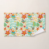 Abstract aquatisch leven bad handdoek (Handdoek)
