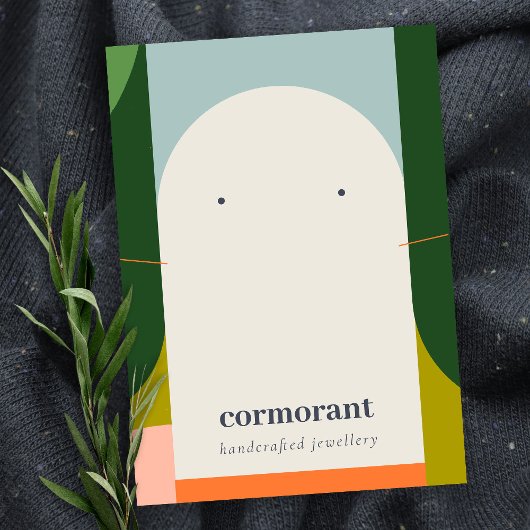 Abstract Arch Retro Kleurrijk Ketting Visitekaartje