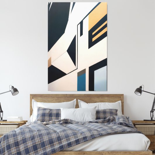 Abstract Architecture Canvas Afdruk (Insitu (Slaapkamer))