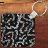 Abstract Arrow Grunge Pattern And Soft Pastels Sleutelhanger (Achterkant)