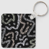 Abstract Arrow Grunge Pattern And Soft Pastels Sleutelhanger (Achterkant)