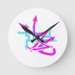 Abstract Arrows Wall Clock Ronde Klok