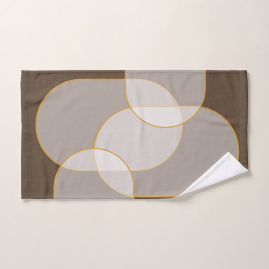 Abstract arsenaal in bruin, beige, tinten en goud bad handdoek (Handdoek)