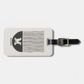 Abstract art aesthetic boho minimal Monogram Bagagelabel (Voorkant horizontaal)