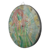 Abstract Art afbeelding van Green Lady Contempory Dartbord (Voorkant Rechts)