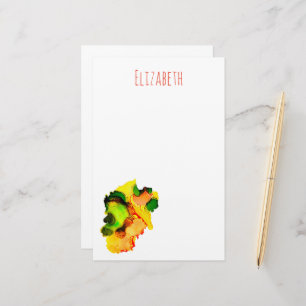 Abstract Art Alcohol Inkt Geel Groen Briefpapier