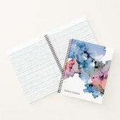Abstract-art alcoholinkt blauw roze, speciaal aang notitieboek (Binnen)