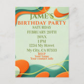 Abstract Art Birthday Invitation (Devant)