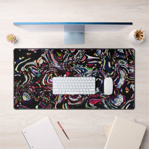 Abstract Art Black Swirl Red Bureaumat