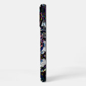 Abstract Art Black Swirl Red iPhone Hoesje (Linkerkant)