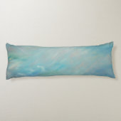 Abstract Art Blue Haze Float Lang Kussen (Achterkant)