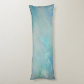 Abstract Art Blue Haze Float Lang Kussen (Achterkant (Verticaal))