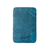 Abstract Art Blue Patroon Badmat (Voorkant Verticaal)