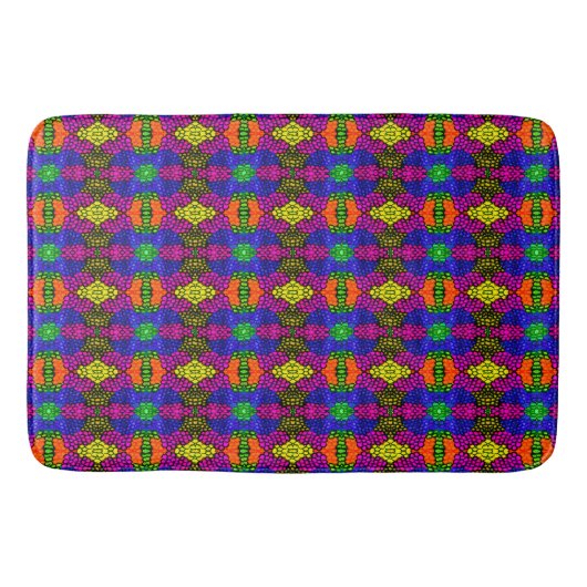 Abstract Art Bright Pattern Badmat (Voorkant)