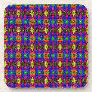 Abstract Art Bright Pattern Bier Onderzetter