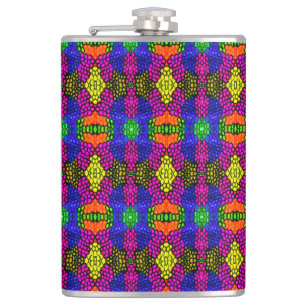 Abstract Art Bright Pattern Heupfles