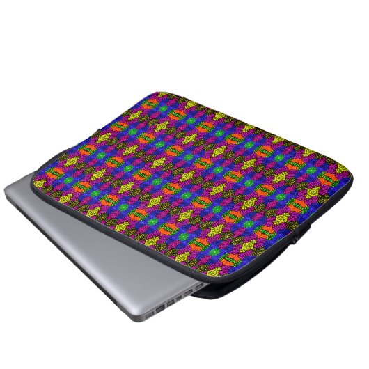 Abstract Art Bright Pattern Laptop Sleeve (Voorkant onderkant)