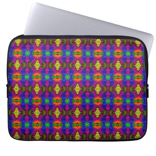Abstract Art Bright Pattern Laptop Sleeve (Voorkant)