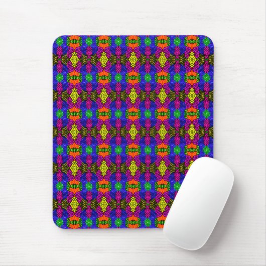 Abstract Art Bright Pattern Muismat (Met muis)