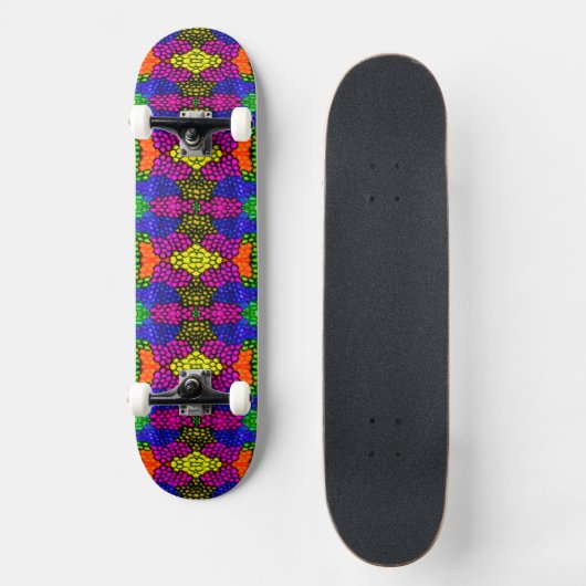 Abstract Art Bright Pattern Skateboard (Voorkant)