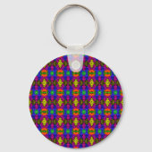 Abstract Art Bright Pattern Sleutelhanger (Voorkant)