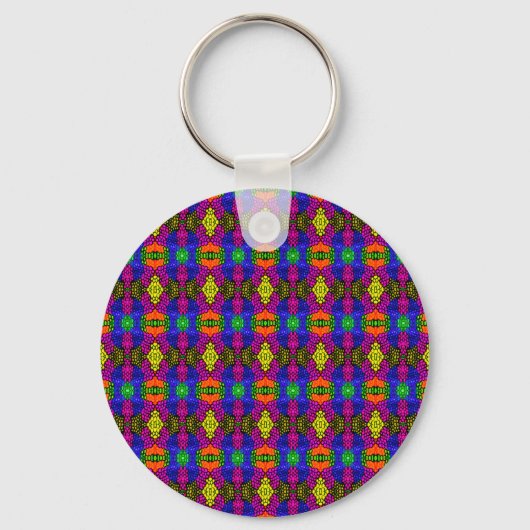 Abstract Art Bright Pattern Sleutelhanger (Voorkant)