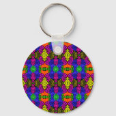 Abstract Art Bright Pattern Sleutelhanger (Achterkant)