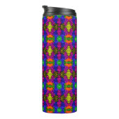 Abstract Art Bright Pattern Thermosbeker (Geroteerd rechts)