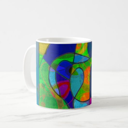 abstract art coffee mug "abstract6" koffiemok (Voorkant links)