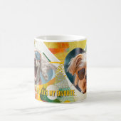 Abstract Art Collage Custom Dog Photo Koffiemok (Center)