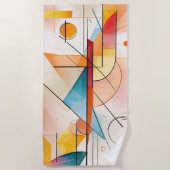 Abstract Art Design in Reds & Sinaasappels Strandlaken (Voorkant)