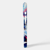 Abstract Art iPhone 16 Case abstract waves (Achterkant / Links)
