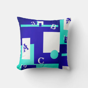Abstract Art Lavender Blue White Sierkussen