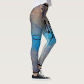Abstract Art Leggings Blue Dog (Droite)