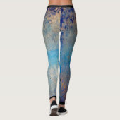 Abstract Art Leggings Blue Dog (Dos)