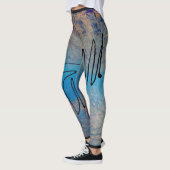 Abstract Art Leggings Blue Dog (Gauche)