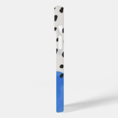 Abstract art minimal Monogram retro blue Case-Mate iPhone Case (Achterkant / Links)