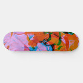 Abstract art mixed media acrilyc painting skateboard (Horizontaal)